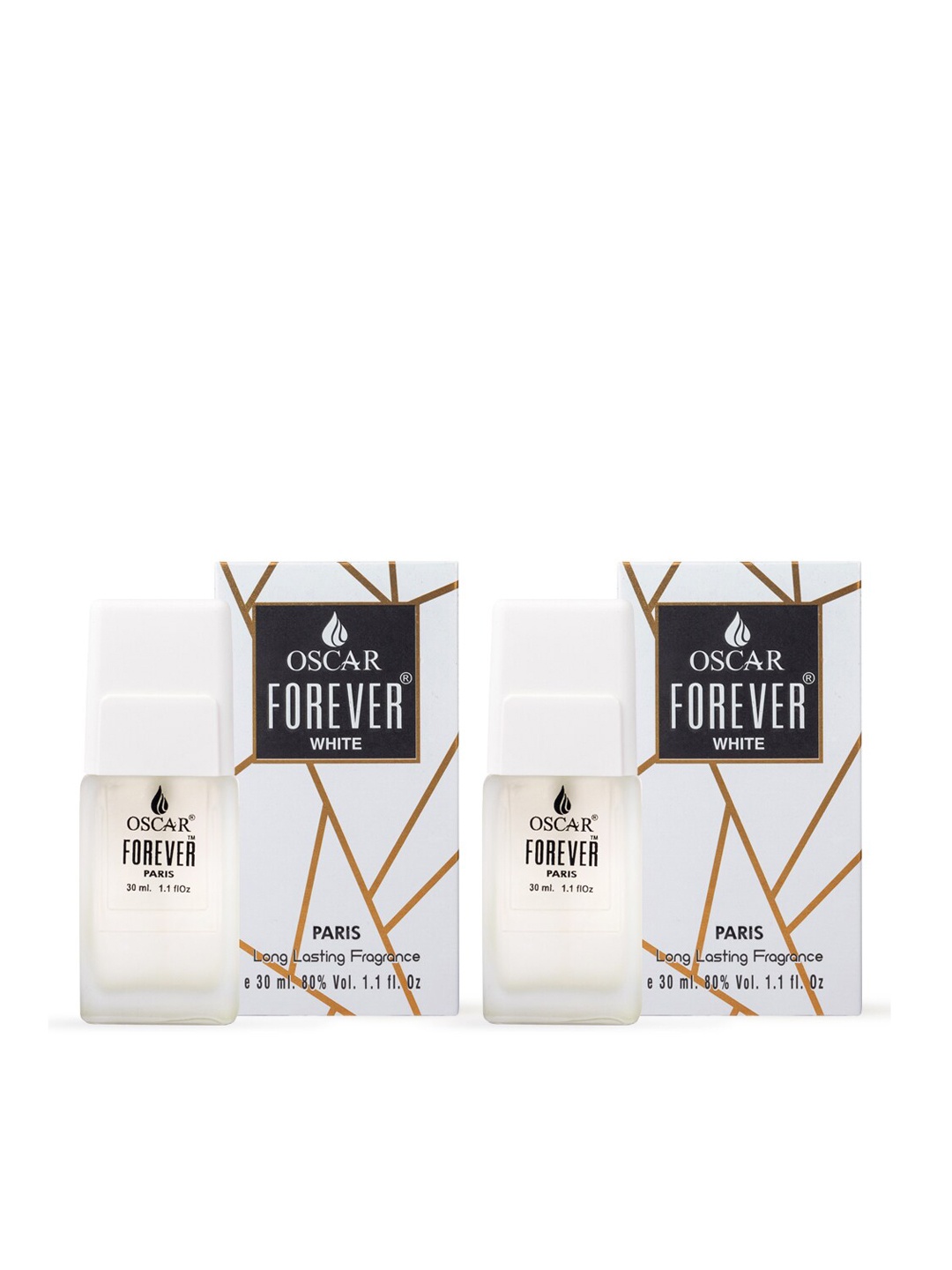 

OSCAR Unisex Set Of 2 Forever White Paris Long Lasting Fragrance - 30 ml Each