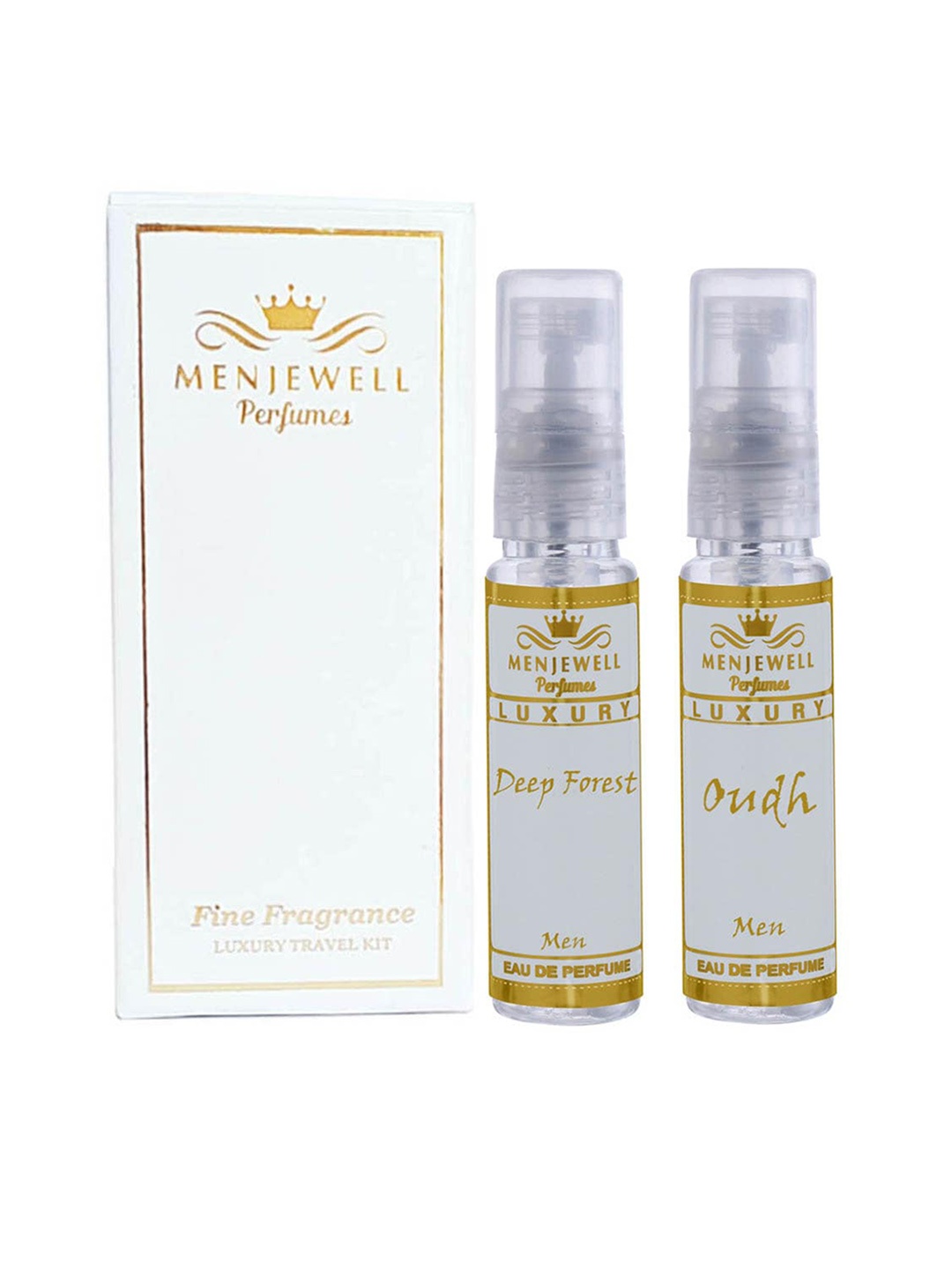 

Menjewell Luxury Set of Deep Forest & Oudh Eau De Parfum - 10 ml each, White
