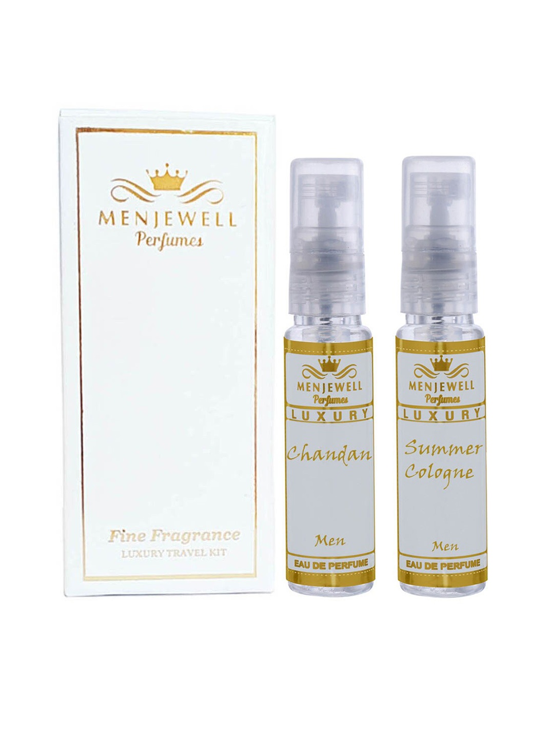 

Menjewell Luxury Set of Summer Cologne & Chandan Eau De Parfum - 10 ml each, White