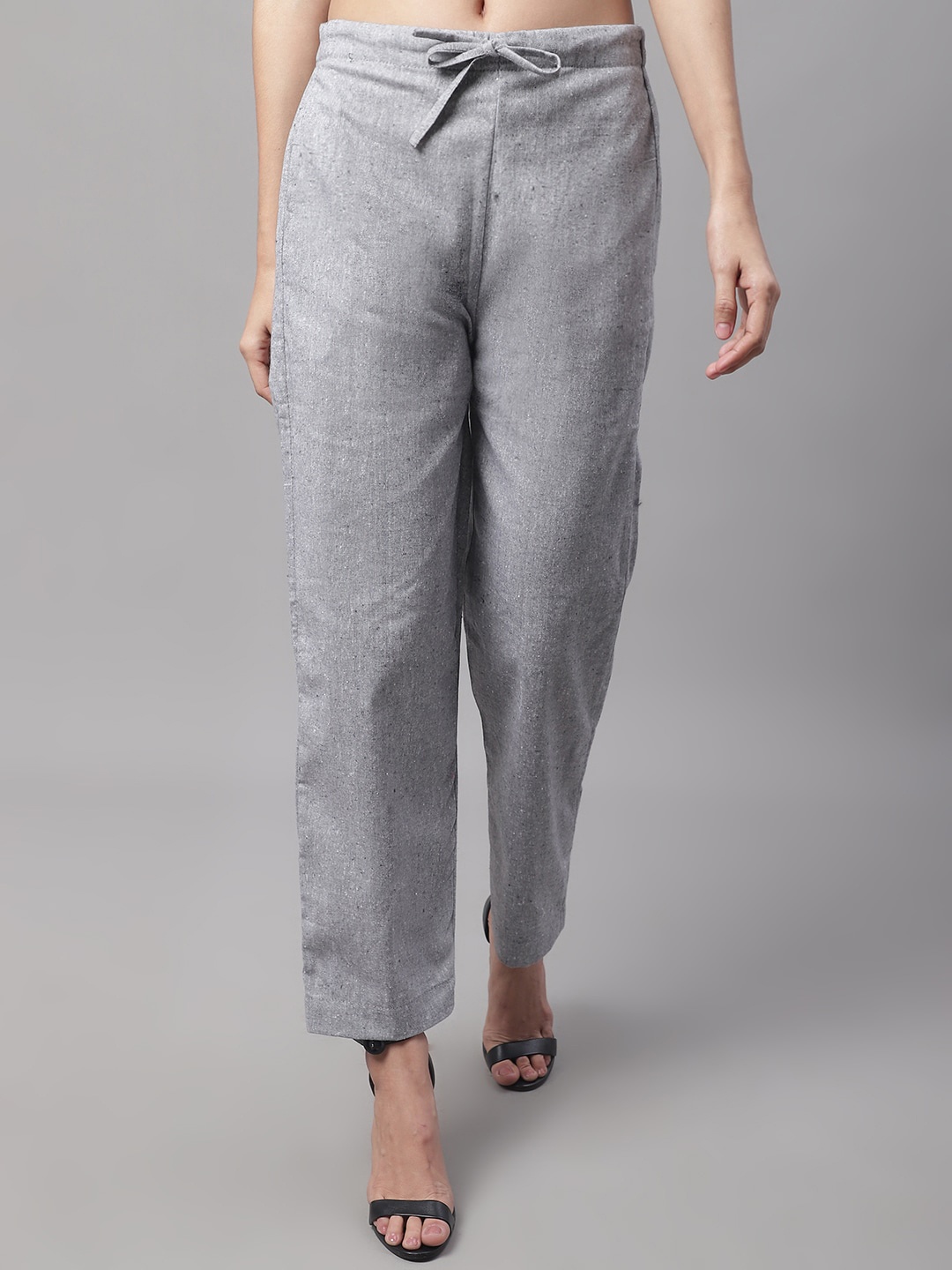 

Enchanted Drapes Women Mid Rise Pure Cotton Culottes, Grey