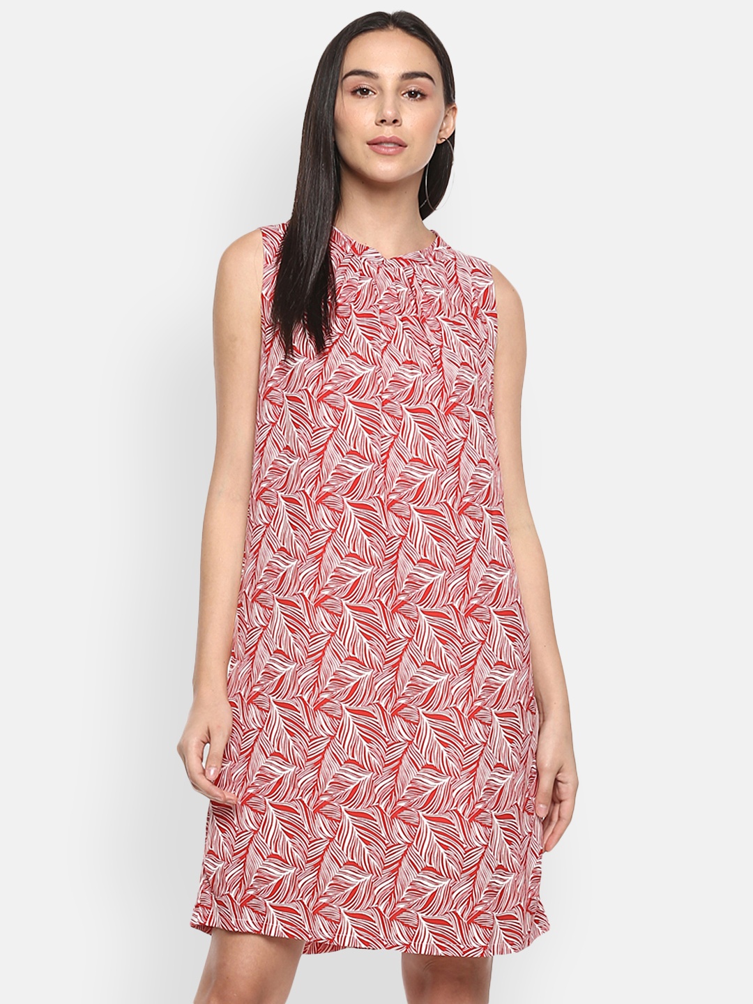 

LAMOURE BY RED CHIEF Floral Printed Back Tie Up A-Line Dress