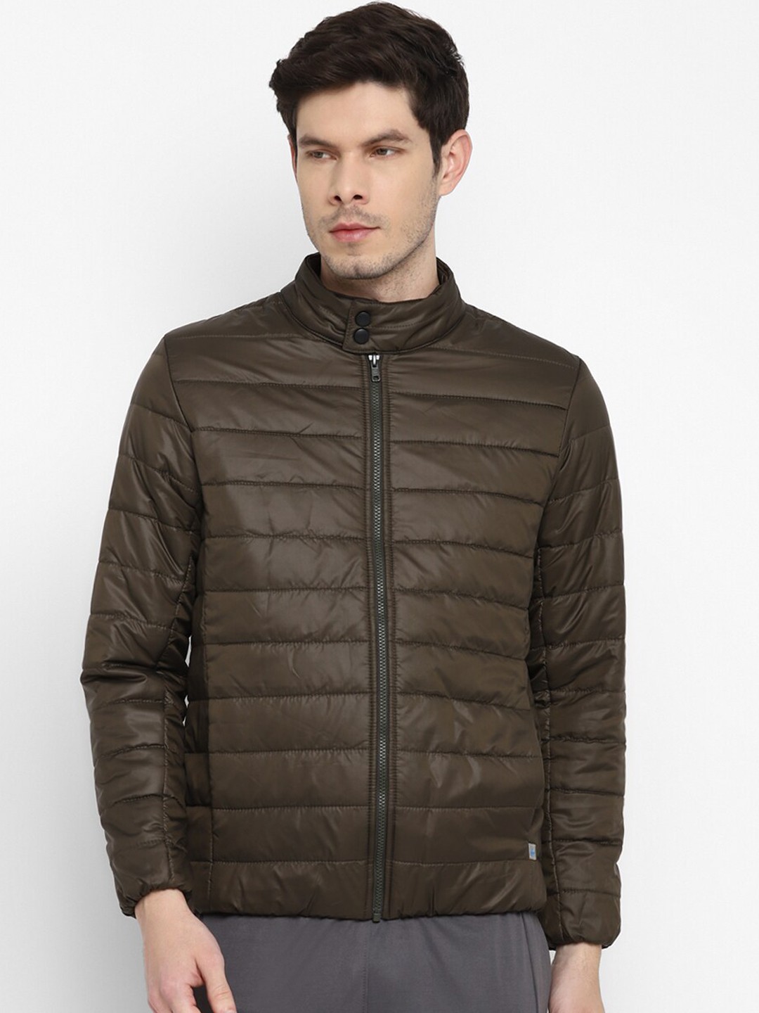 

FURO by Red Chief Men Mock Collar Long Sleeves Padded Jacket, Olive