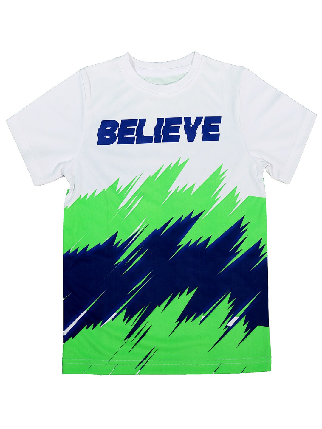 

KINSEY Boys Typography Printed T-shirt, Green