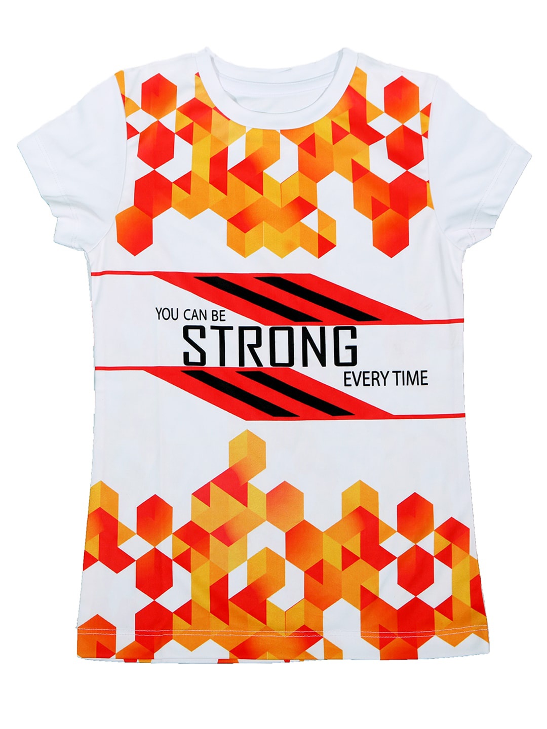 

KINSEY Girls Graphic Printed T-shirt, Orange