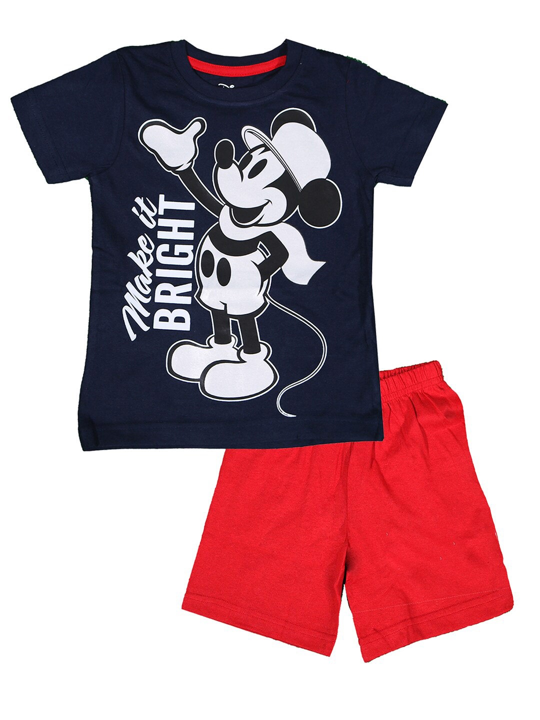 

KINSEY Boys Disney Mickey Printed T-shirt with Shorts Clothing Set, Navy blue