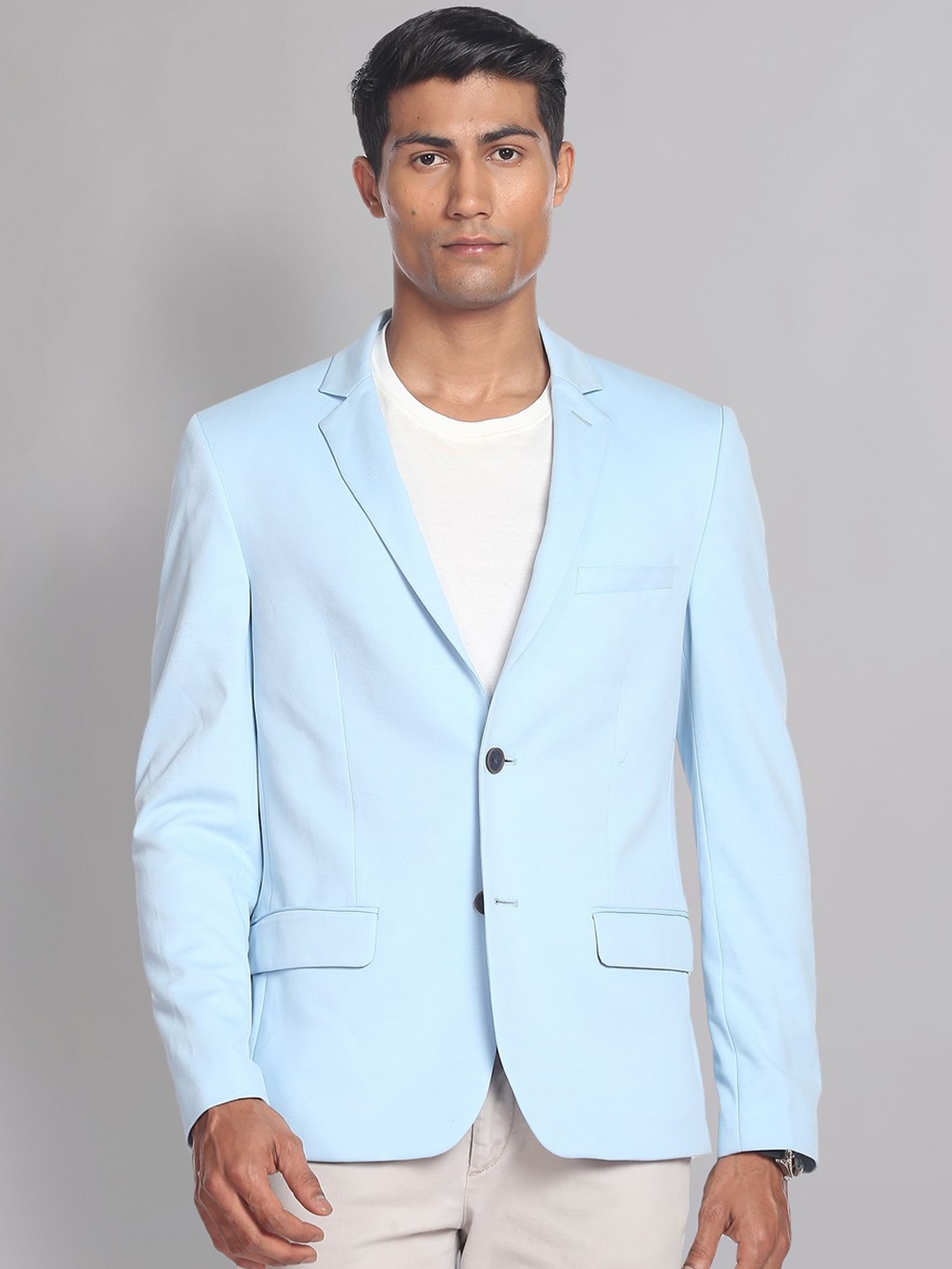 

AD By Arvind Slim-Fit Single-Breasted Blazer, Blue