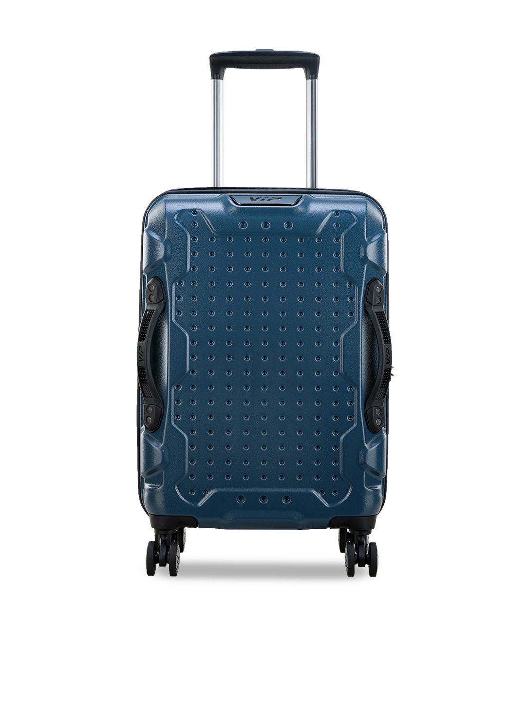 

VIP Textured Hard Sided Cabin Trolley Suitcase, Navy blue