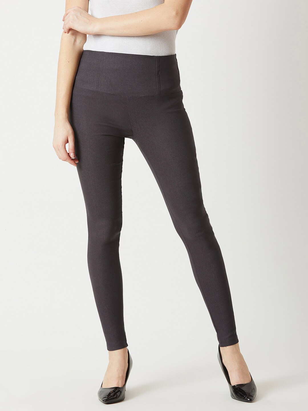 

Miss Chase Women High Waist Jeggings, Grey