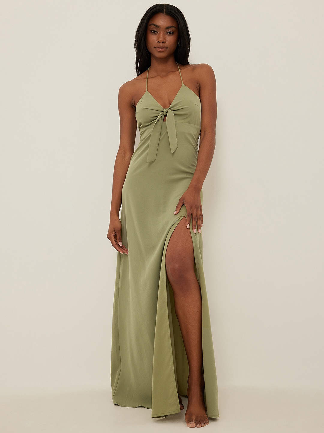 

NA-KD not Detail Maxi Dress, Olive