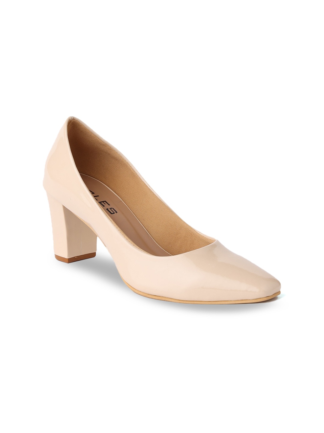 

SOLES Women Block Pumps, Beige