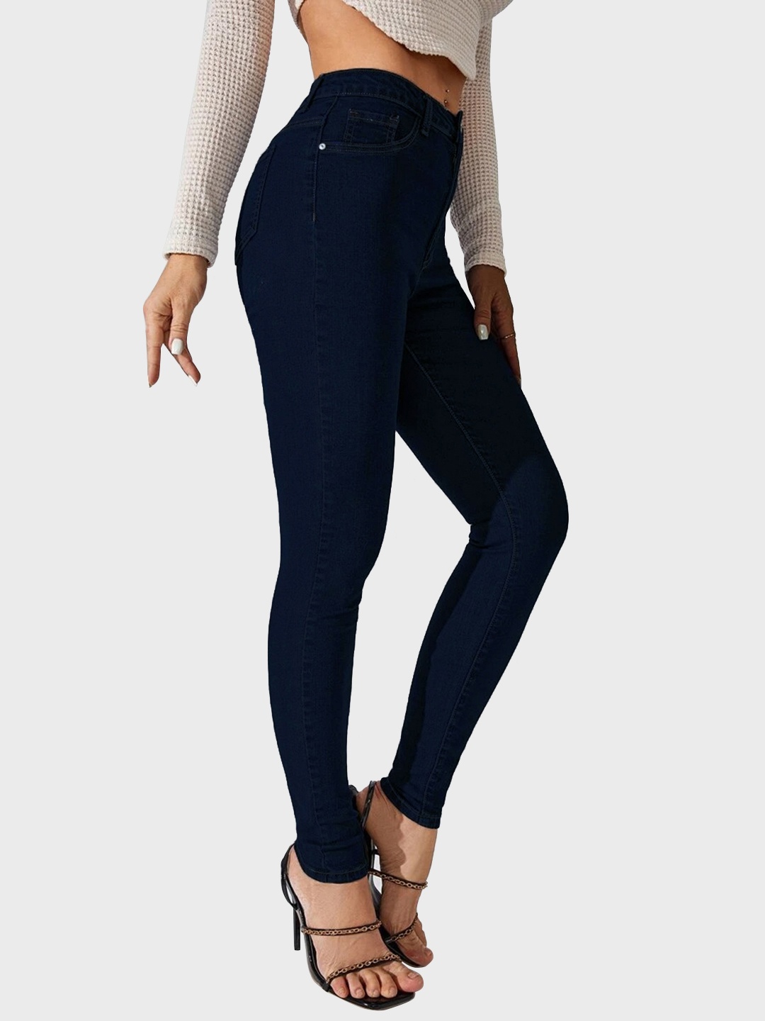 

BUY NEW TREND Women Skinny Fit High-Rise Stretchable Jeans, Blue