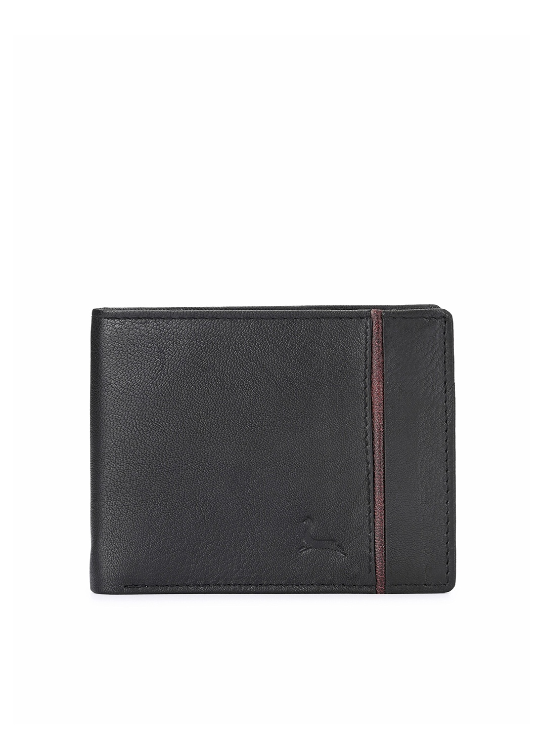 

Pacific Gold Men Leather Two Fold Wallet, Black