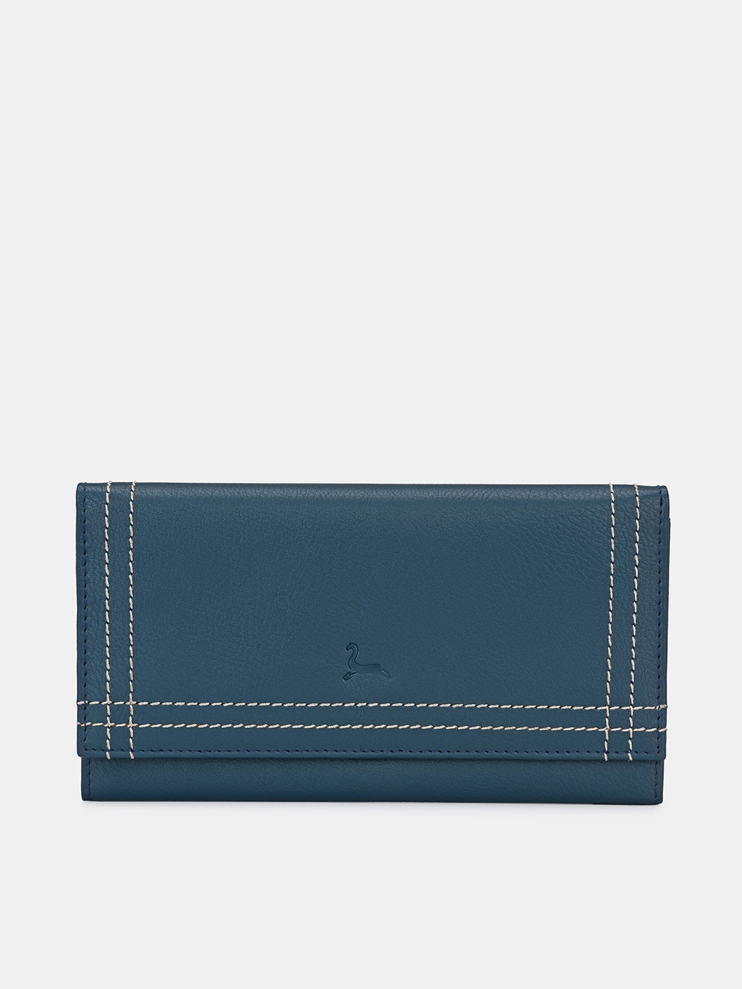 

Pacific Gold Women Leather Two Fold Wallet, Blue