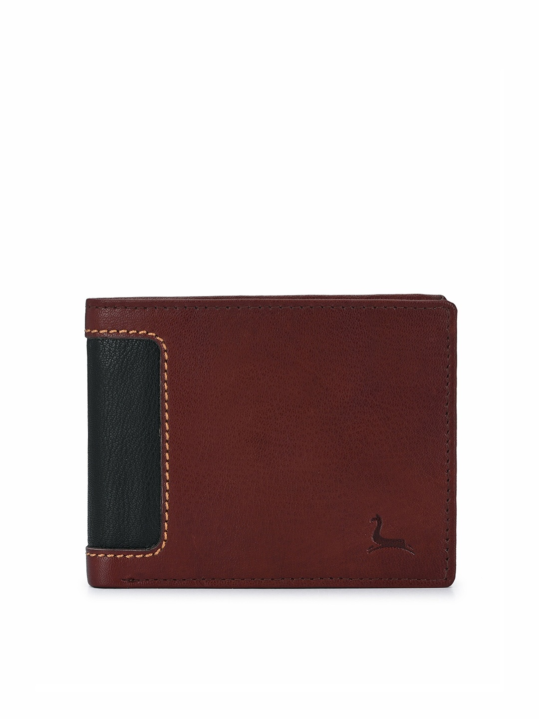 

Pacific Gold Men Leather Two Fold Wallet, Brown