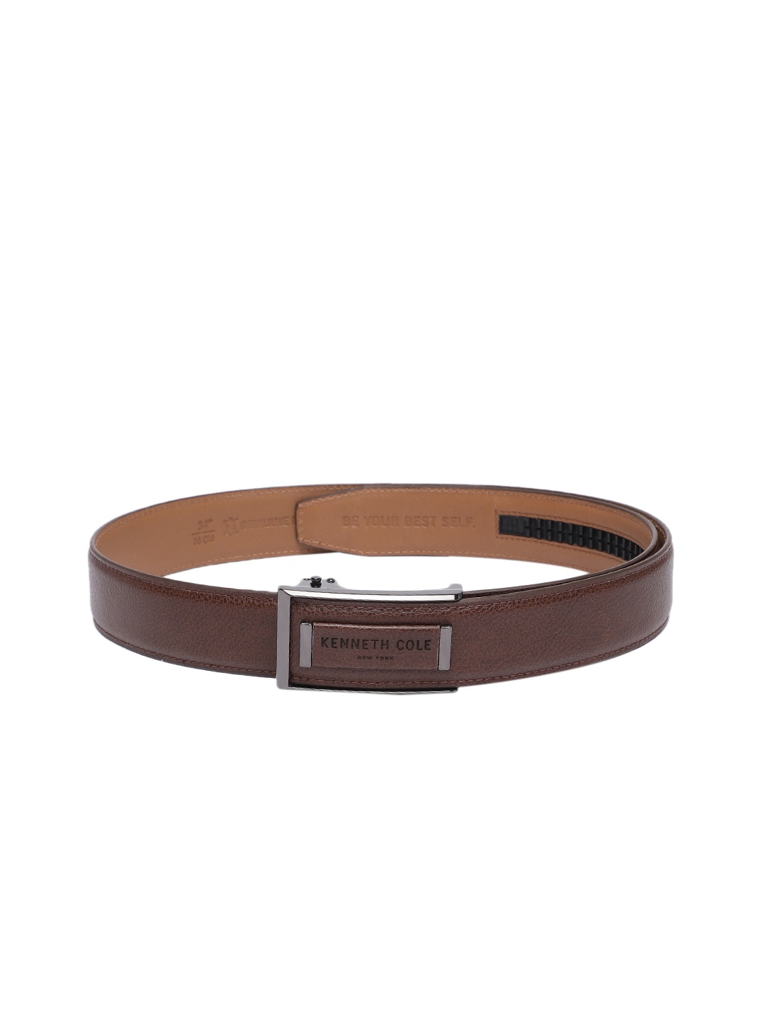 

Kenneth Cole Men Leather Formal Belt, Brown