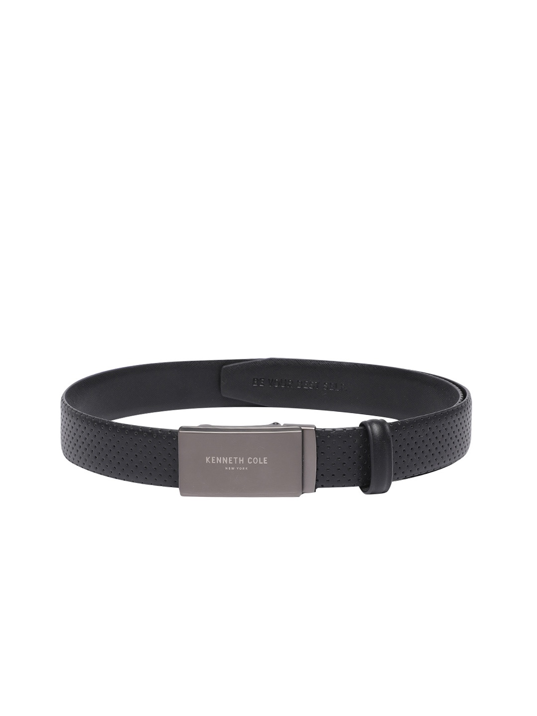 

Kenneth Cole Men Textured Leather Formal Belt, Black