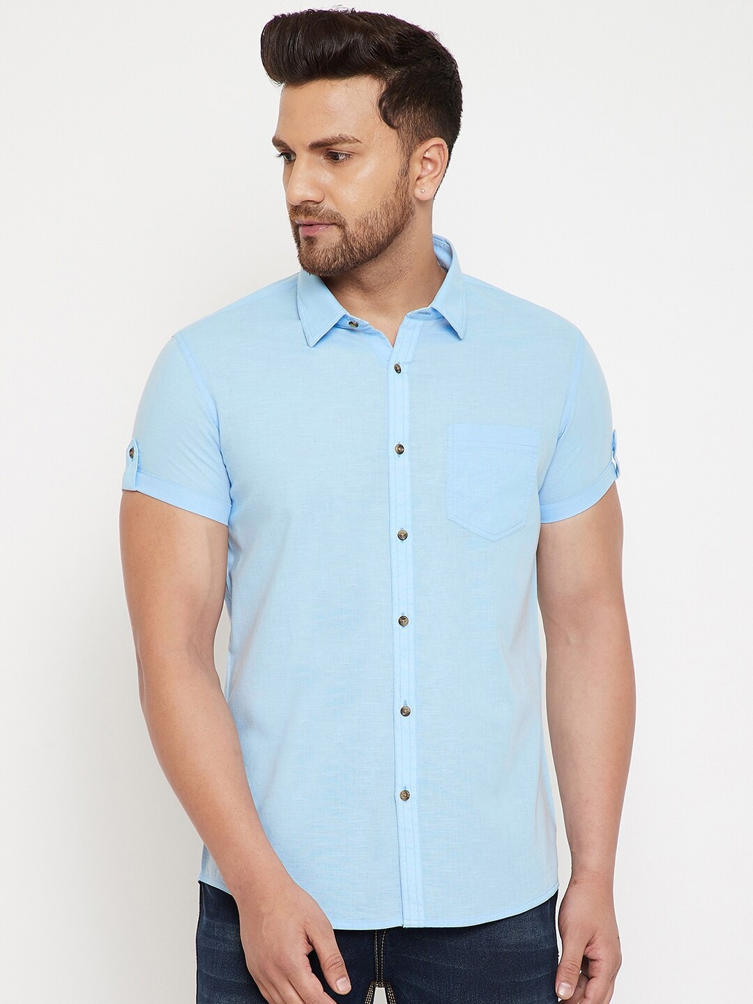 

Canary London Smart Slim Fit Casual Cotton Shirt, Blue