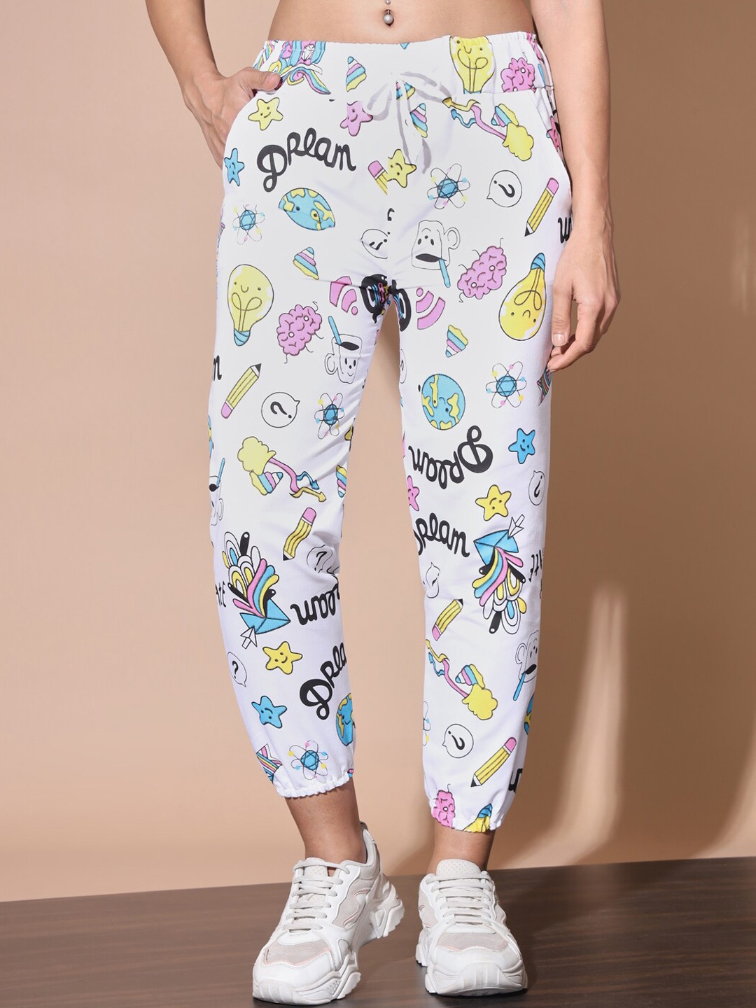 

BUY NEW TREND Women Printed Comfort Slim Fit Easy Wash Joggers, Multi