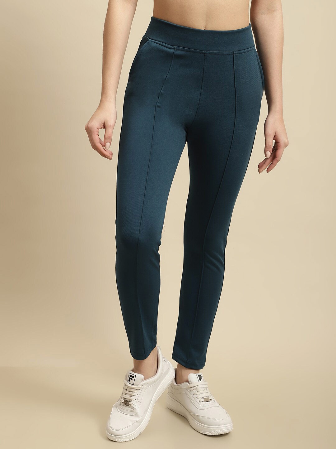 

TAG 7 Women Skinny Fit Ankle Length Treggings, Blue