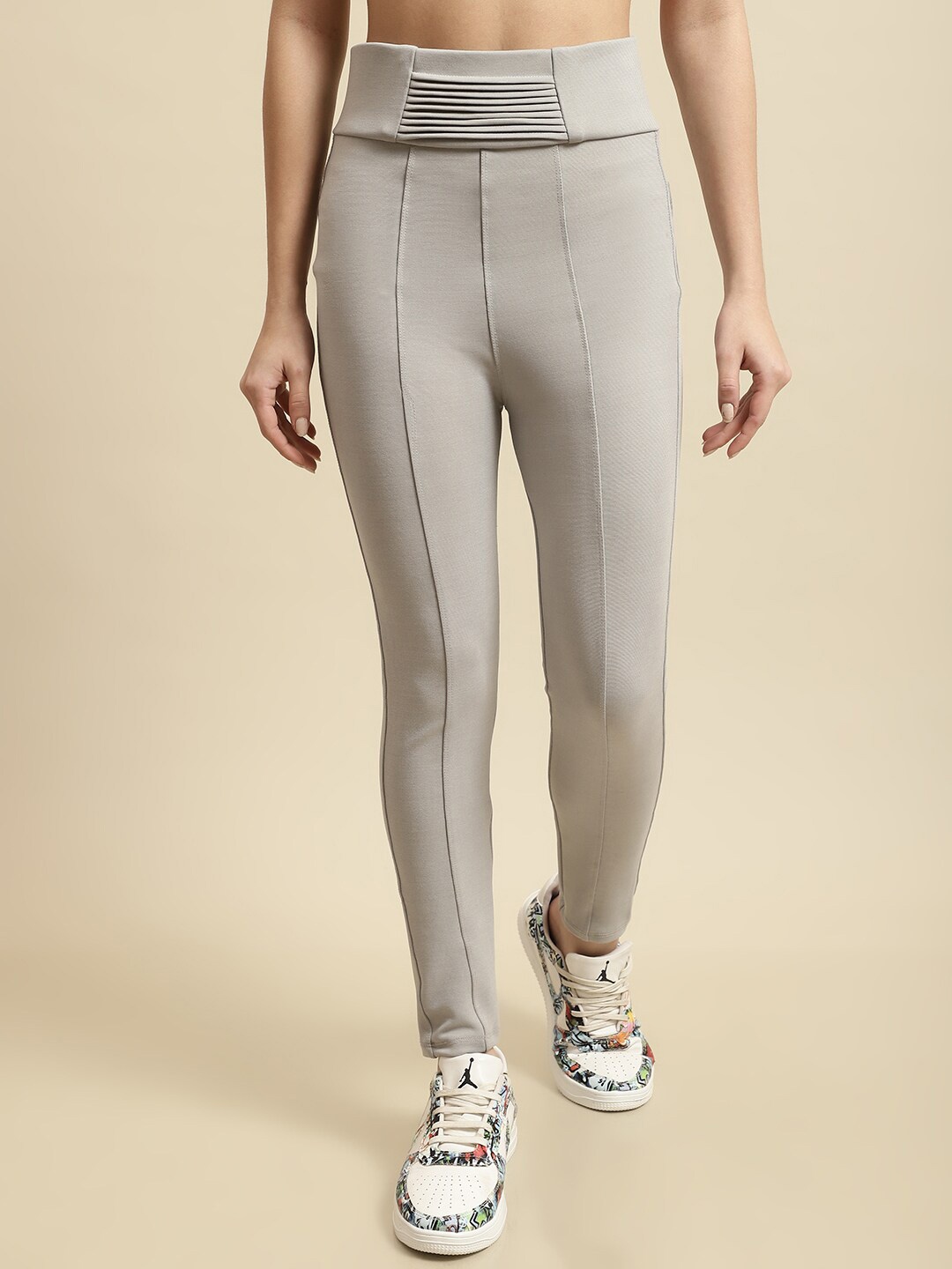 

TAG 7 Women Skinny Fit Ankle Length Treggings, Grey