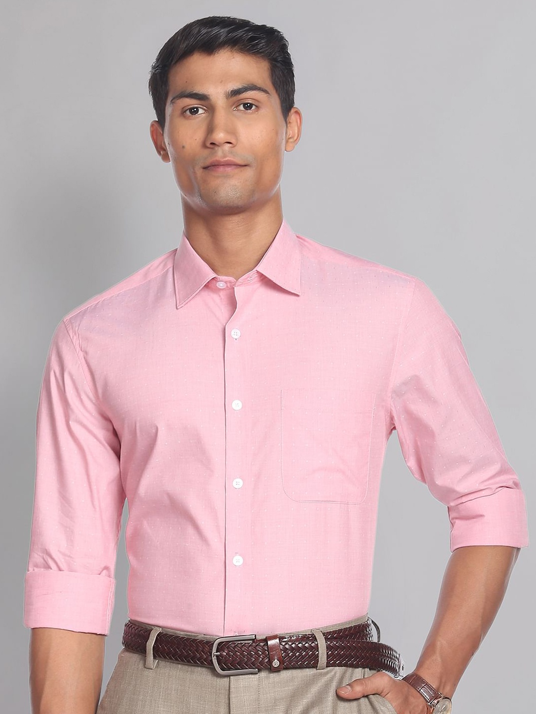 

AD By Arvind Cotton Formal Shirt, Pink