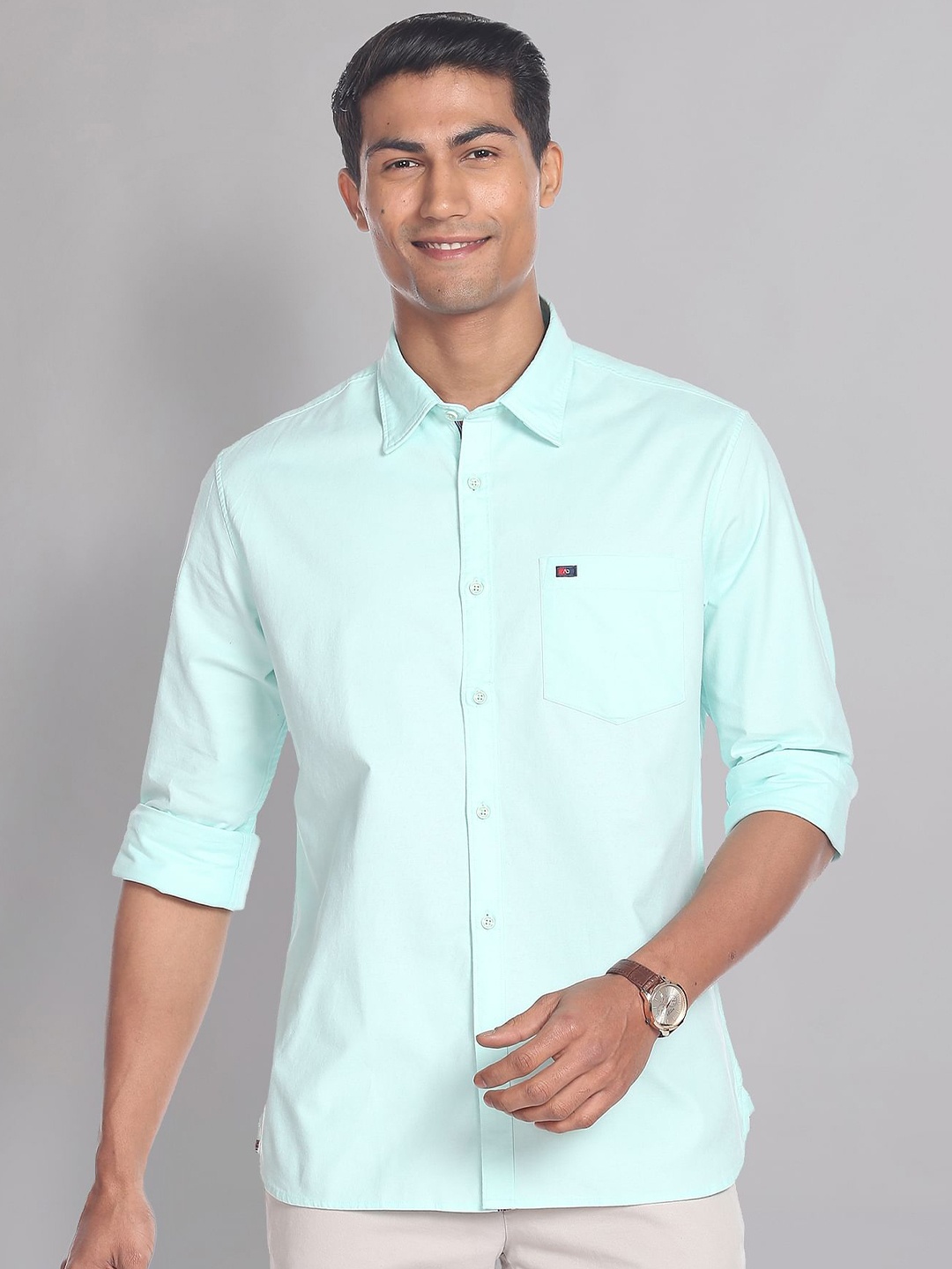 

AD By Arvind Slim Fit Casual Shirt, Blue