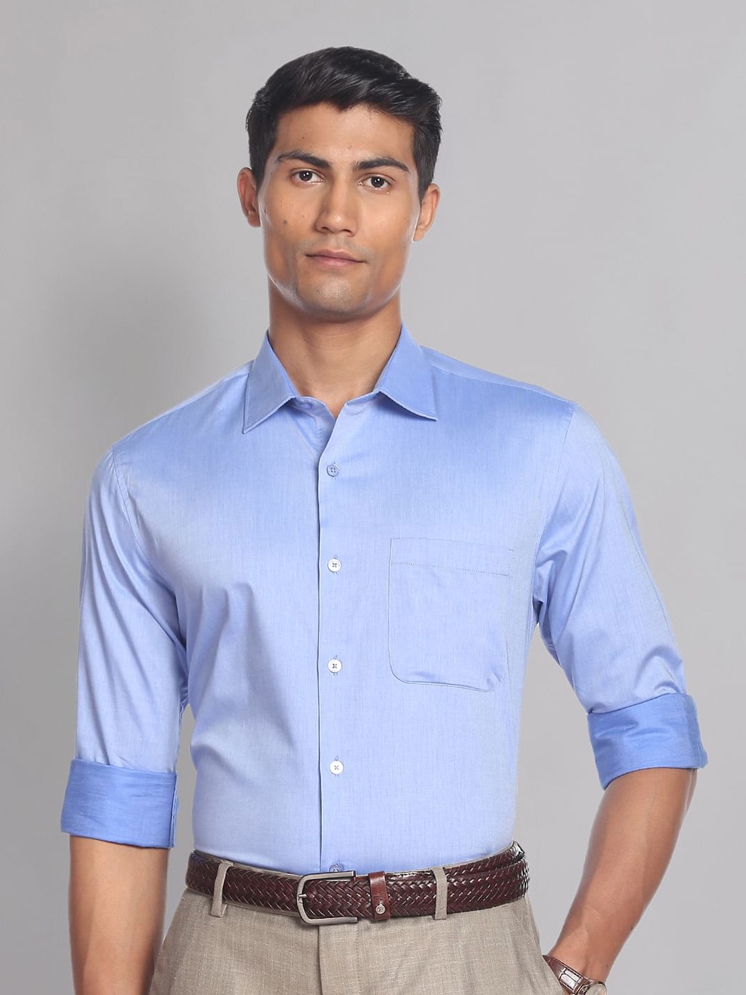 

AD By Arvind Men Blue Formal Shirt
