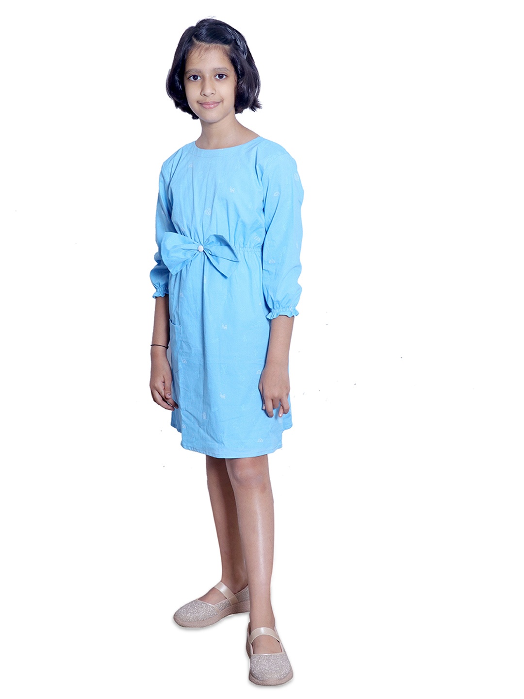 

Little Musketeer Turquoise Blue A-Line Dress