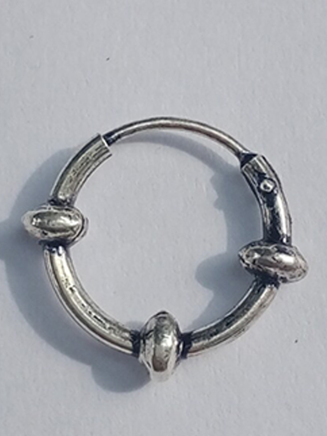 

FIROZA Oxidized Silver Septum Nose Ring