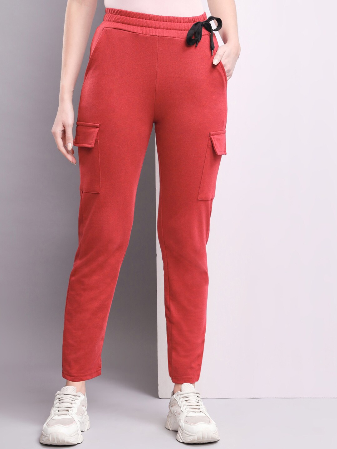 

Q-rious Women Training Cotton Terry Track Pants, Maroon