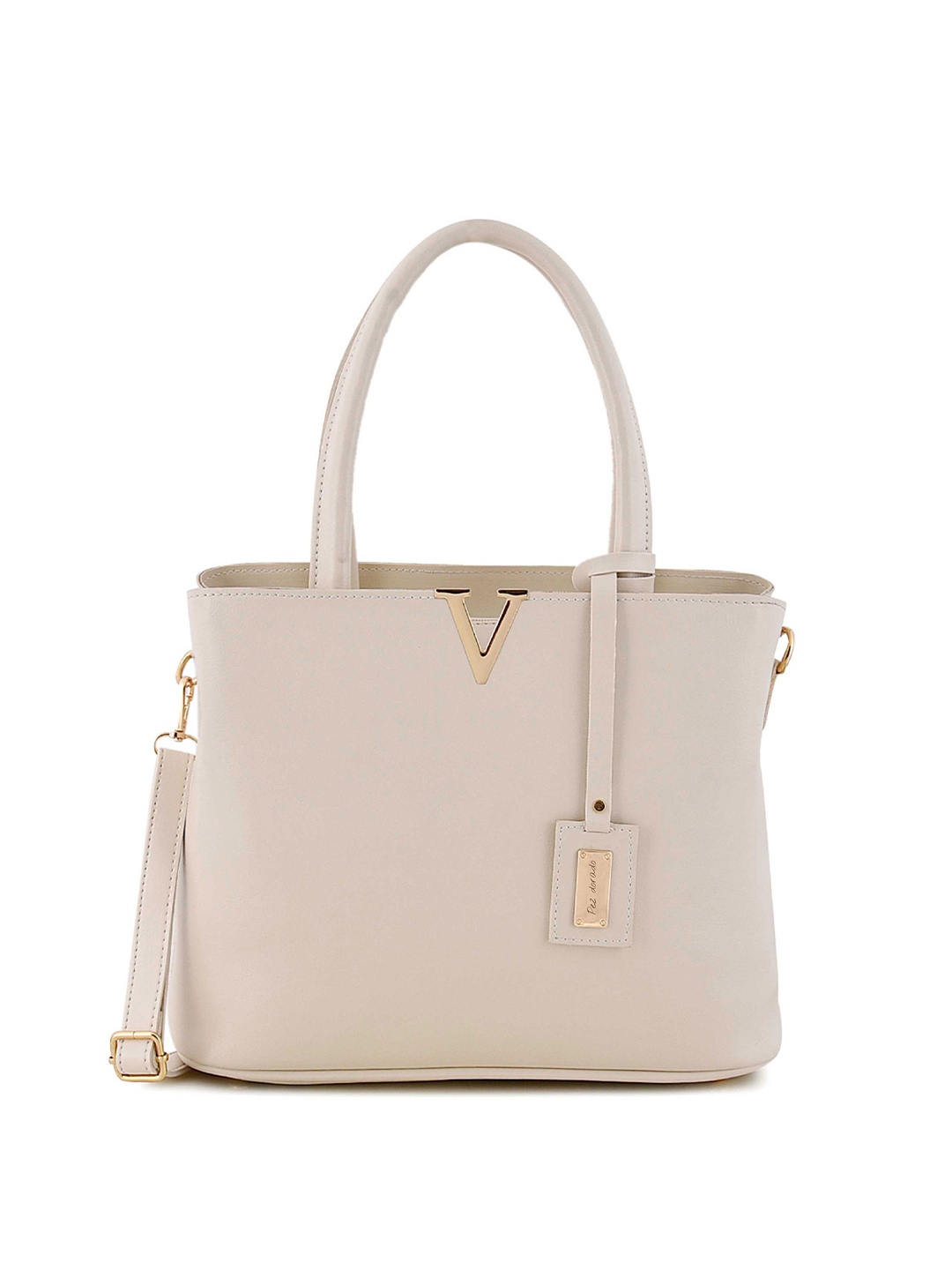

Pez dorado Structured Handheld Bag, White