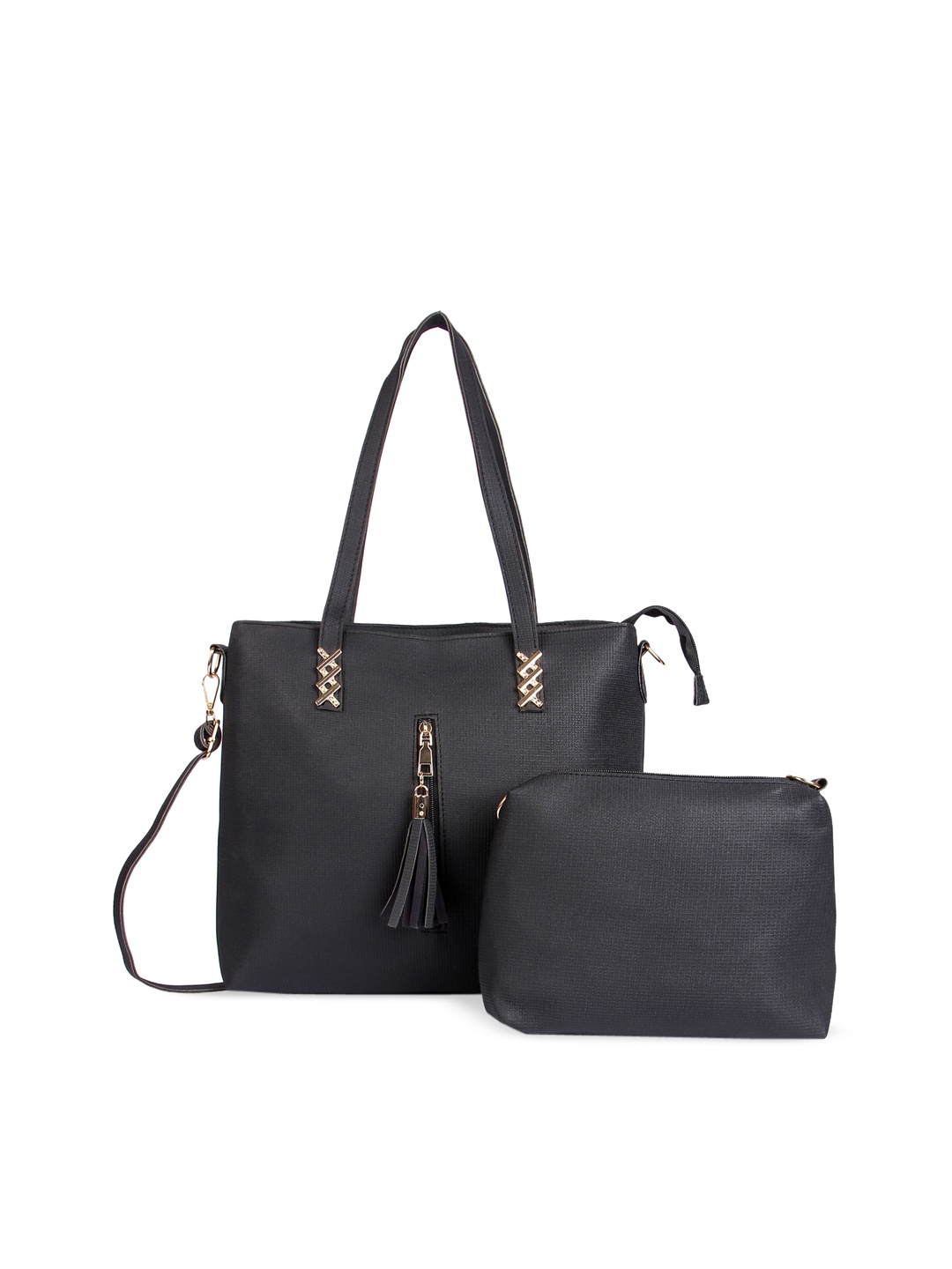 

Pez dorado Structured Shoulder Bag with Tasselled, Black