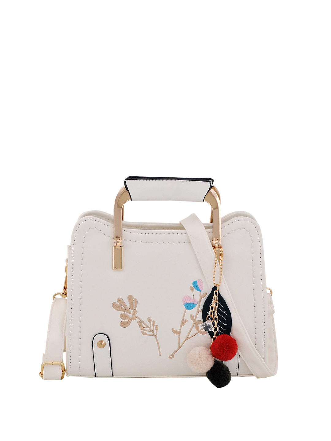 

Pez dorado Structured Handheld Bag, White