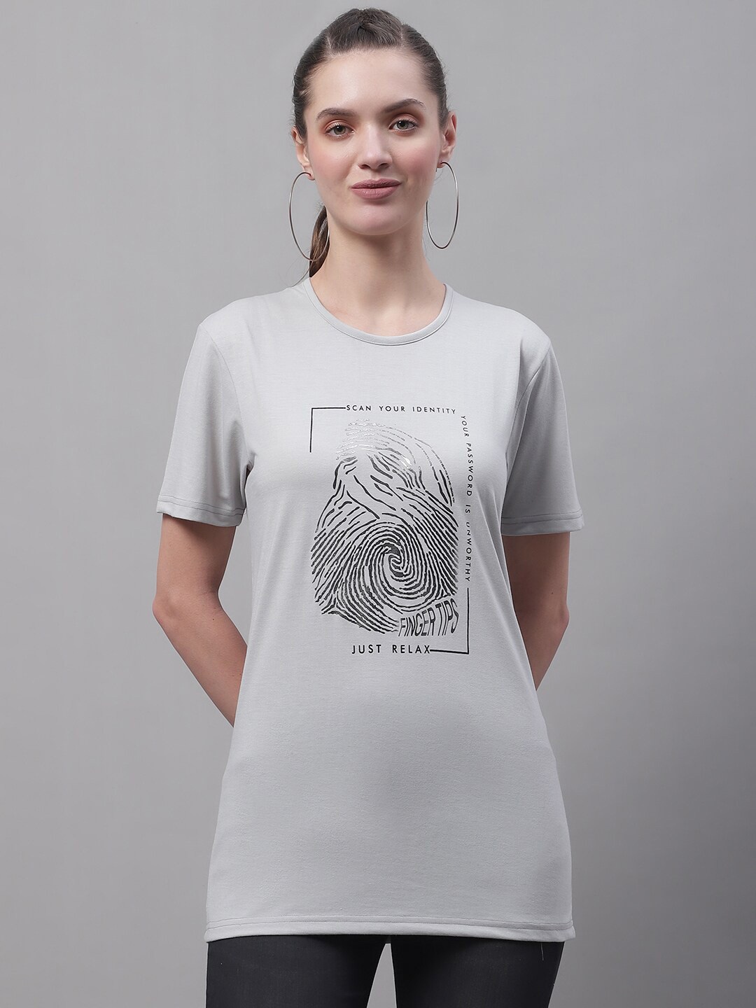 

MACK JONNEY Graphic Printed T-shirt, Grey