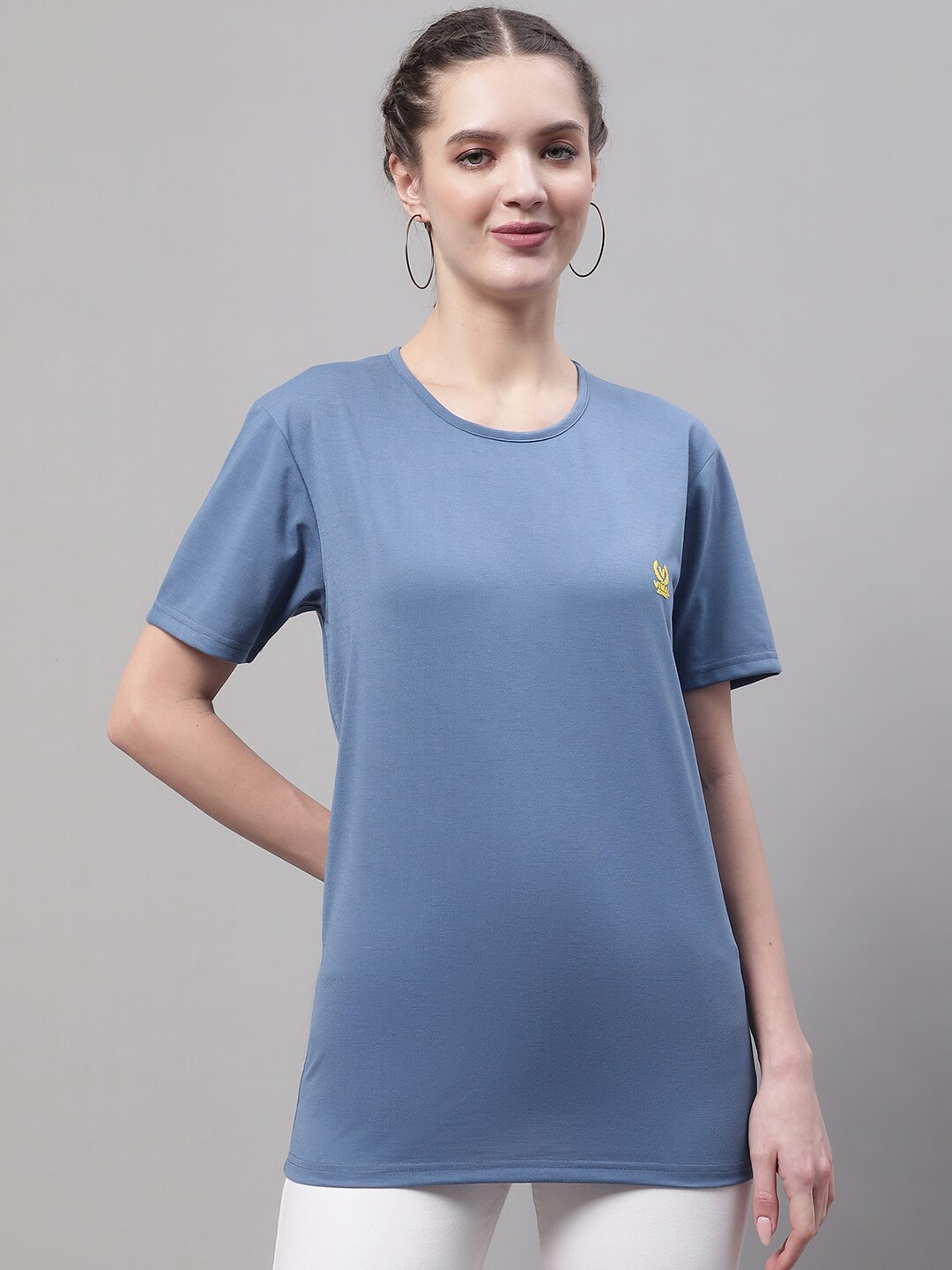 

MACK JONNEY Round Neck Cotton T-shirt, Grey
