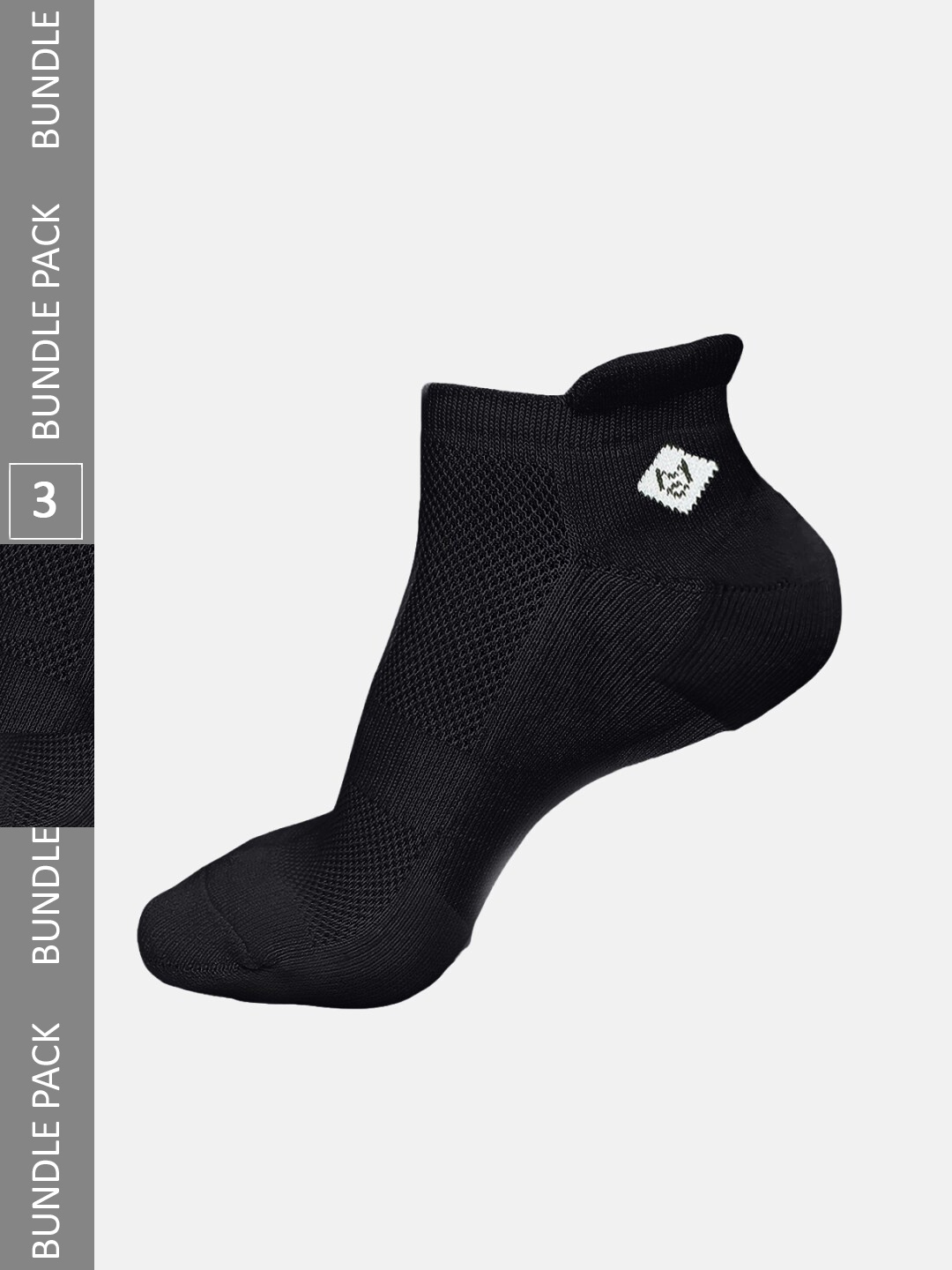 

Almo Wear Men Pack of 3 Anti-Microbial Lightweight Bamboo Ankle-Length Socks, Black