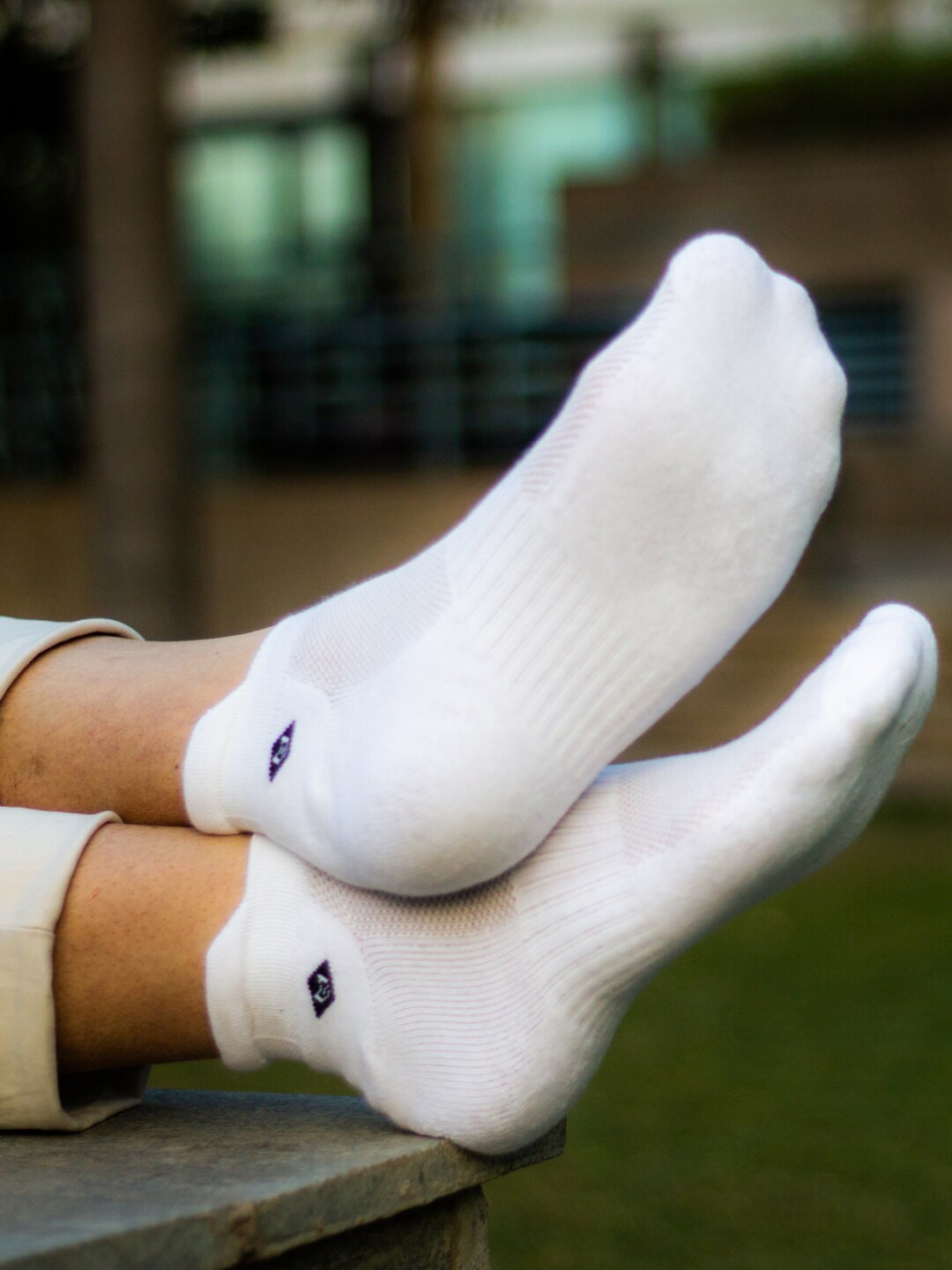 

Almo Wear Men Pack Of 3 Anti-Microbial Ankle-Length Socks, White