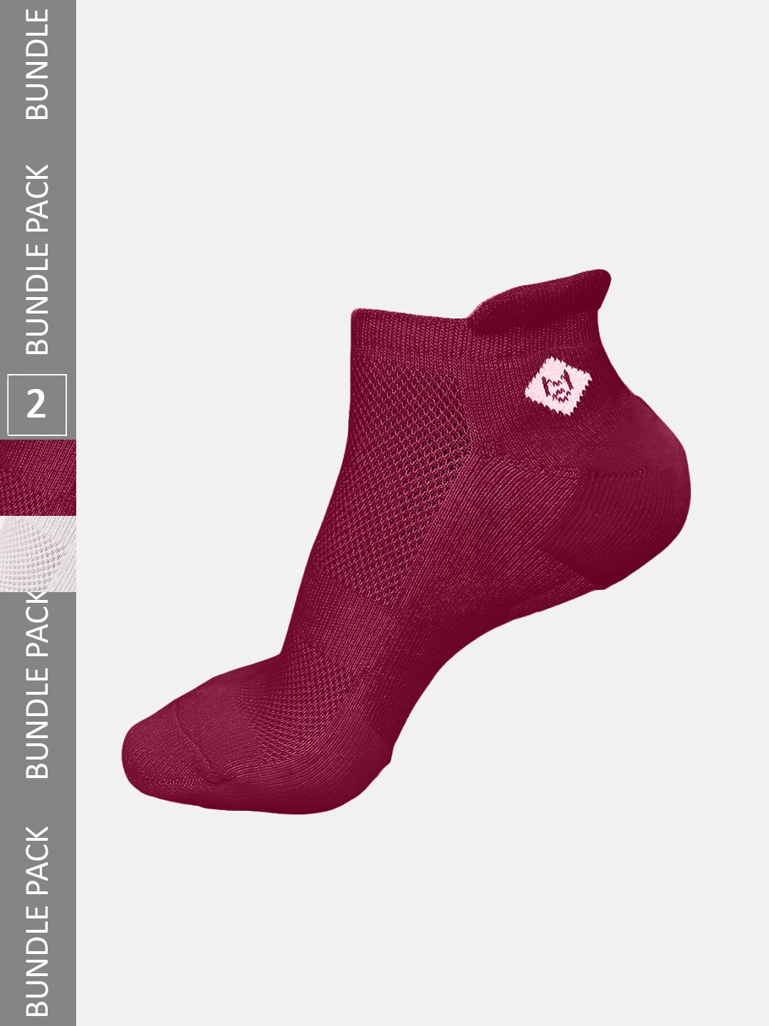 

Almo Wear Men Pack Of 2 Anti-Microbial Lightweight Bamboo Ankle-Length Socks, White