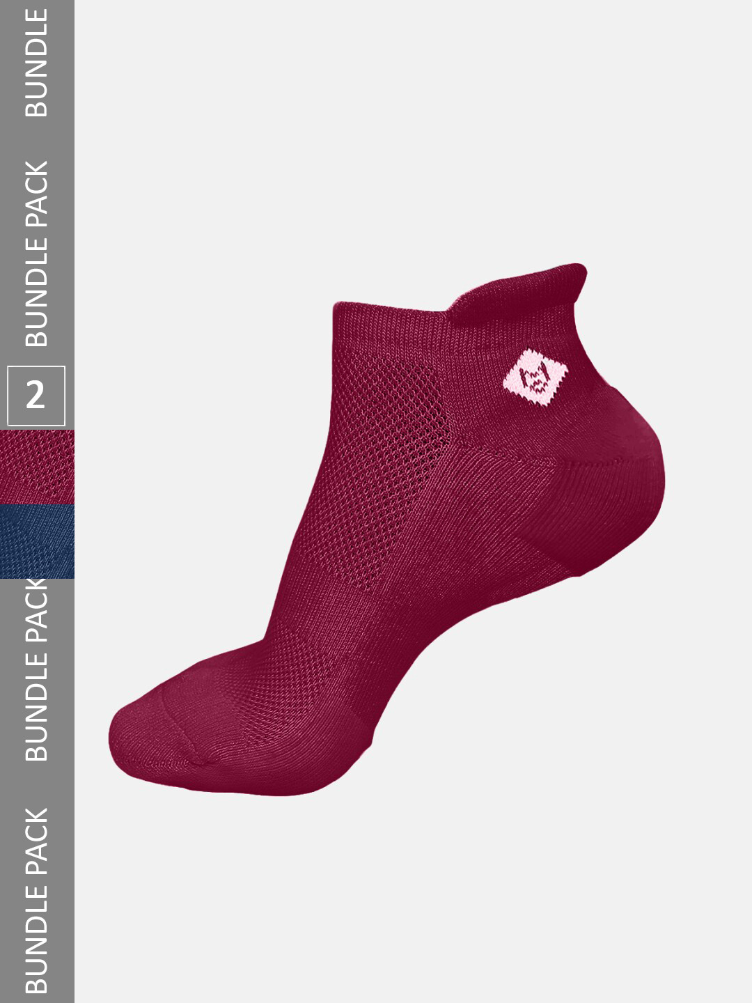 

Almo Wear Men Pack Of 2 Anti-Microbial Lightweight Bamboo Ankle Length Socks, Navy blue