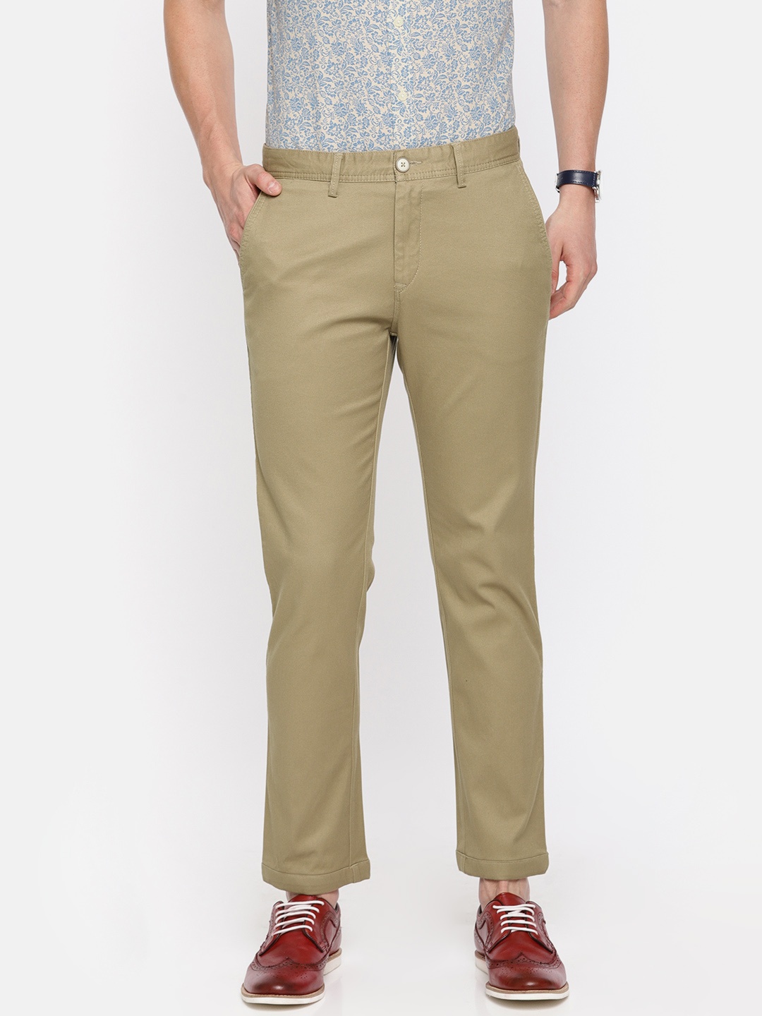 

U.S. Polo Assn. Men Khaki Slim Fit Solid Chinos