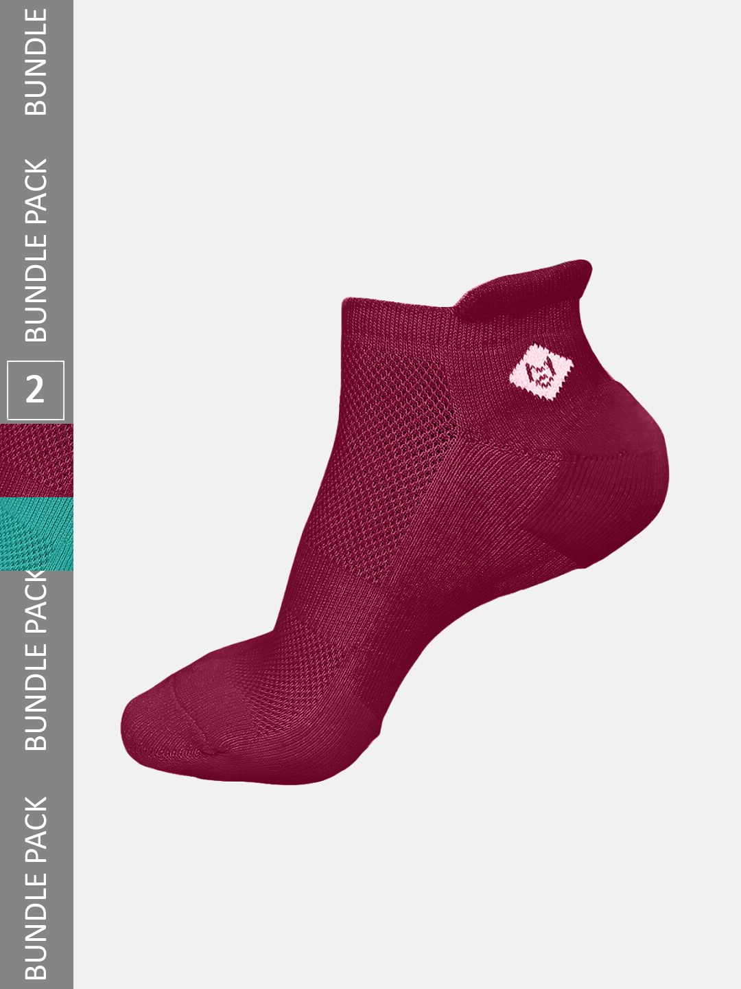 

Almo Wear Men Pack Of 2 Anti-Microbial Lightweight Bamboo Ankle Length Socks, Red