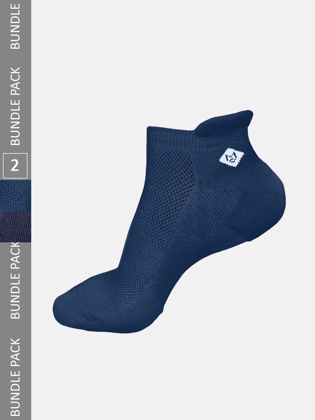 

Almo Wear Men Pack Of 2 Anti-Microbial Lightweight Bamboo Ankle Length Socks, Navy blue