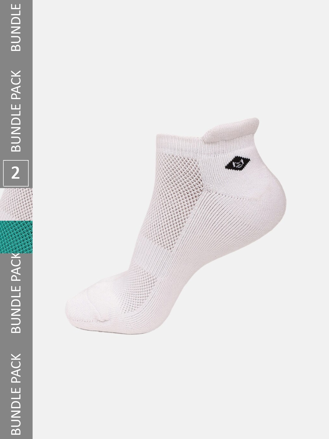 

Almo Wear Men Pack Of 2 Bamboo Anti-Microbial Lightweight Ankle Length Socks, White