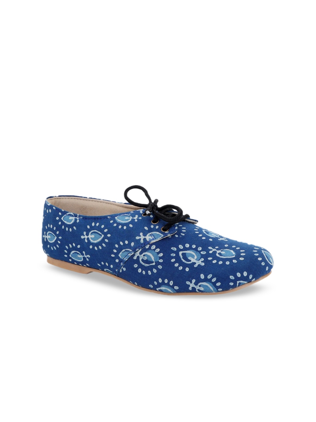 

Kanvas Women Printed Derbys, Blue