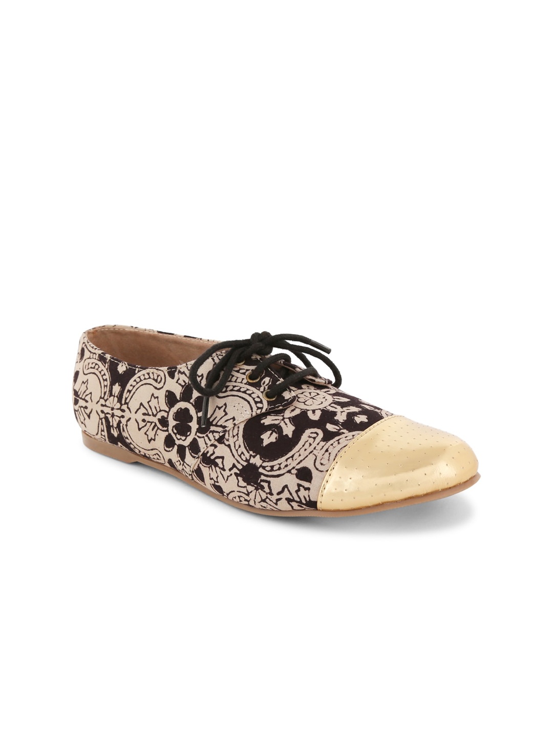 

Kanvas Women Printed Derbys, Beige
