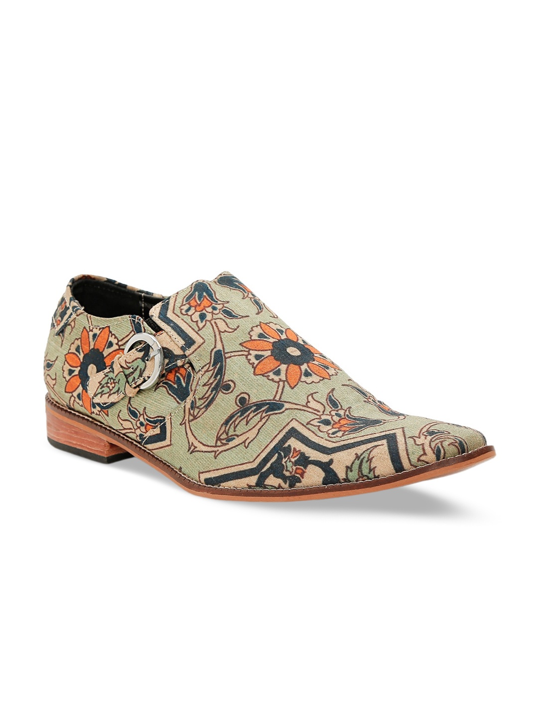 

Kanvas Men Printed Monks, Green