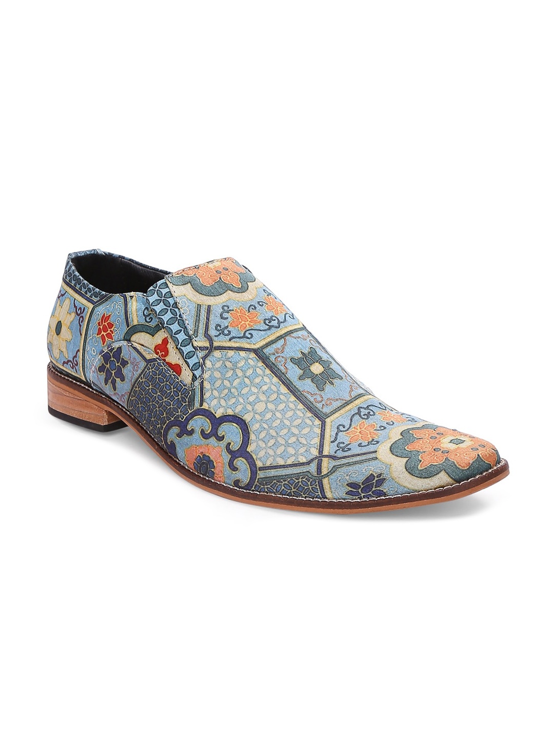 

Kanvas Men Printed Slip-On Shoes, Blue