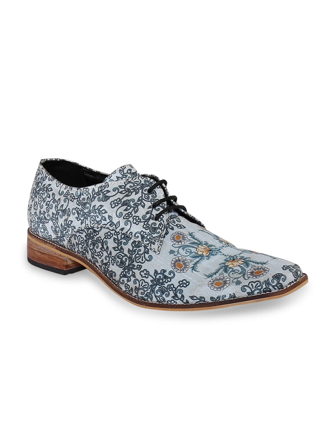 

Kanvas Men Printed Derbys, Blue