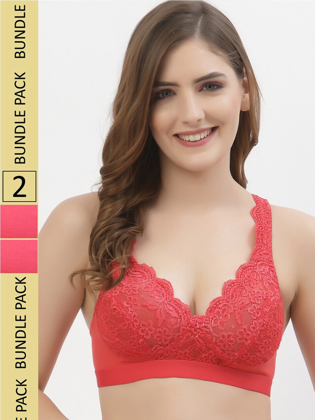 

Floret Rose Pack Of 2 Non Padded Bra