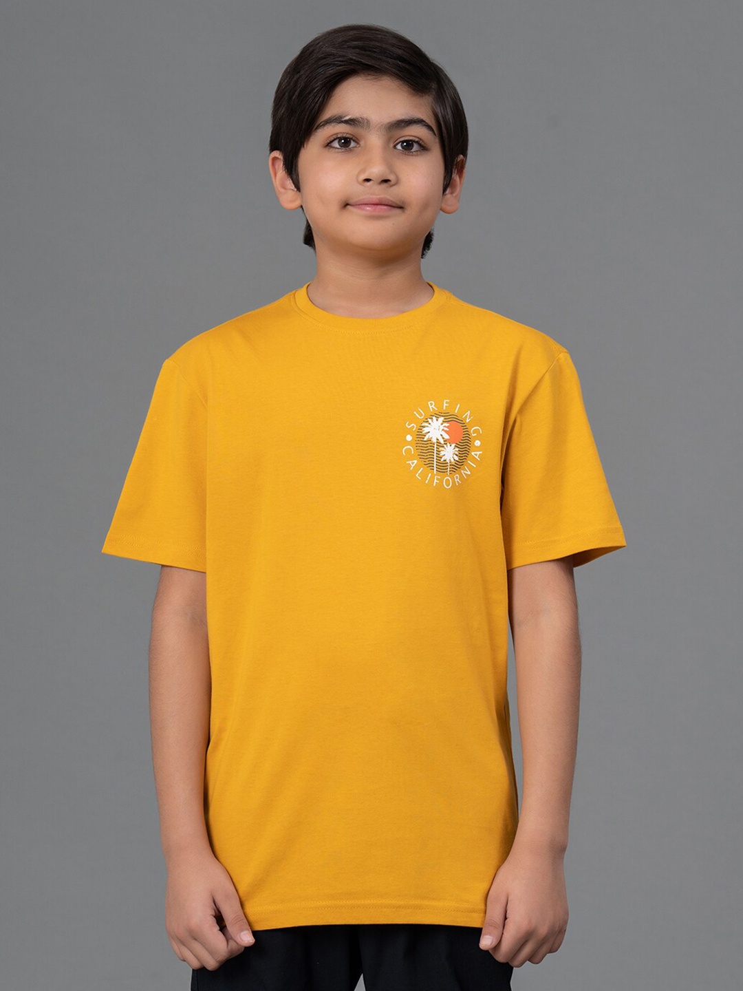 

Red Tape Kids Round Neck Pure Cotton T-shirt, Yellow